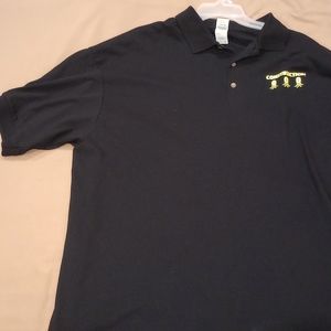 Black collar shirt